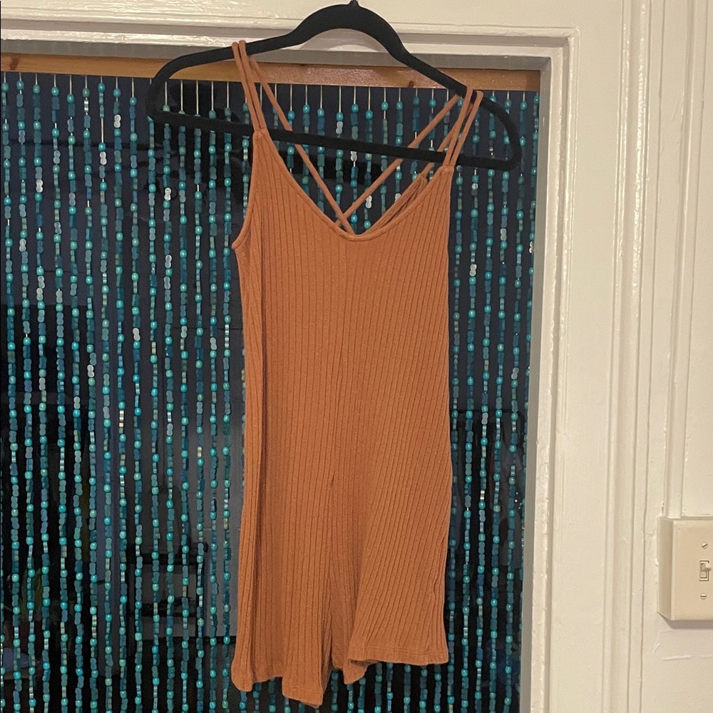 Tan Strappy Romper
